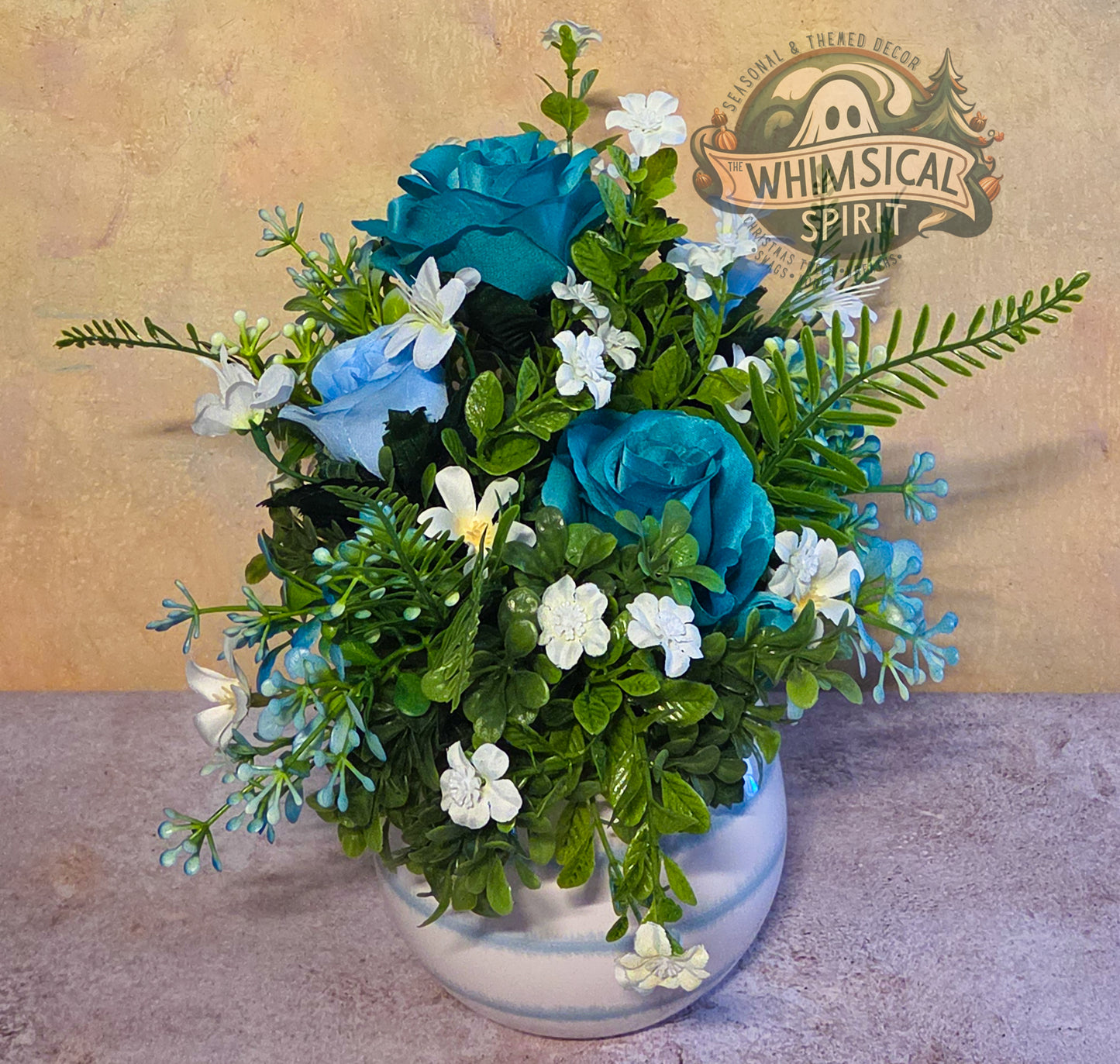 Tidepool Petals - Summer Beach Vibes Ocean Greenery Centerpiece