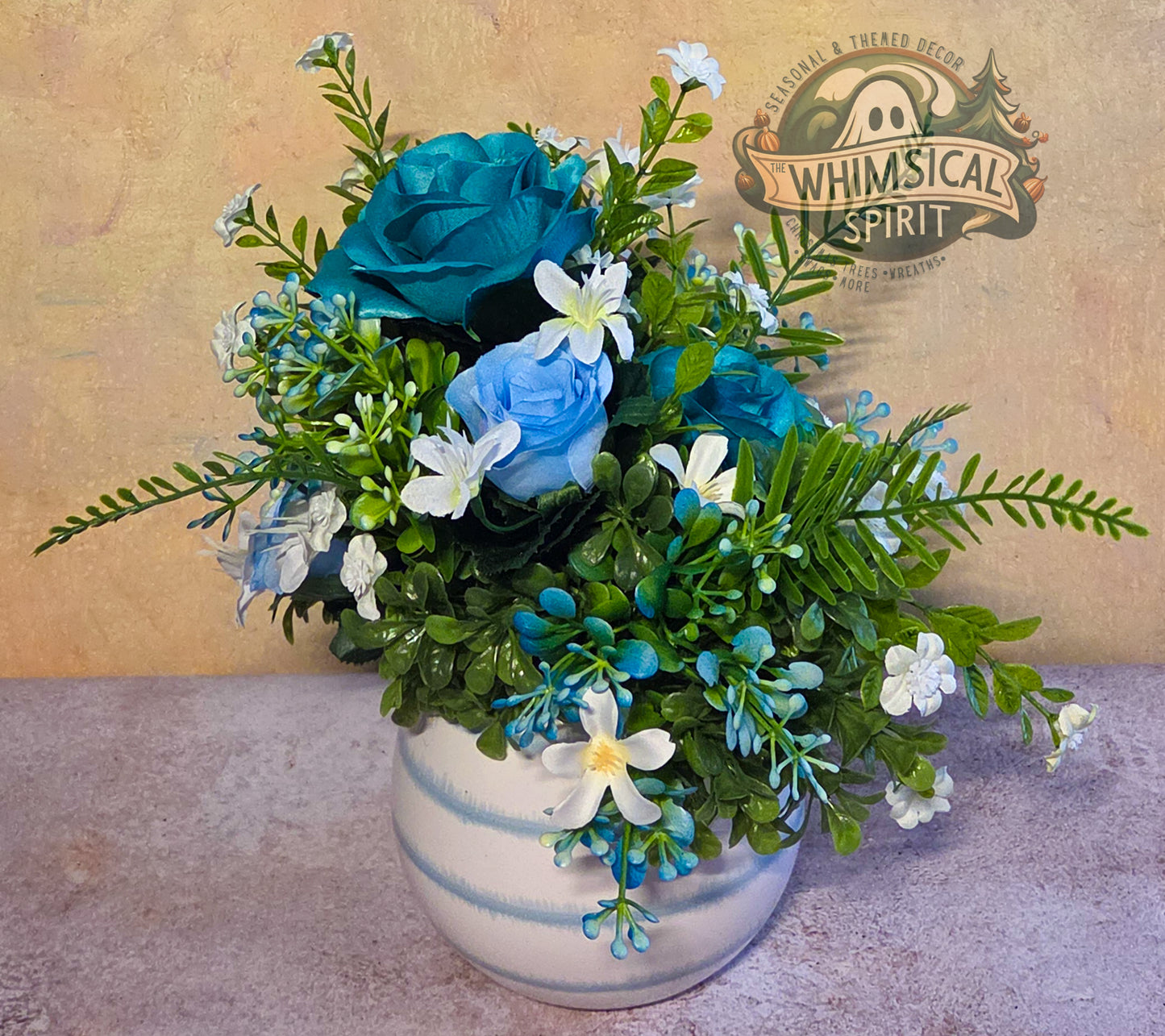 Tidepool Petals - Summer Beach Vibes Ocean Greenery Centerpiece