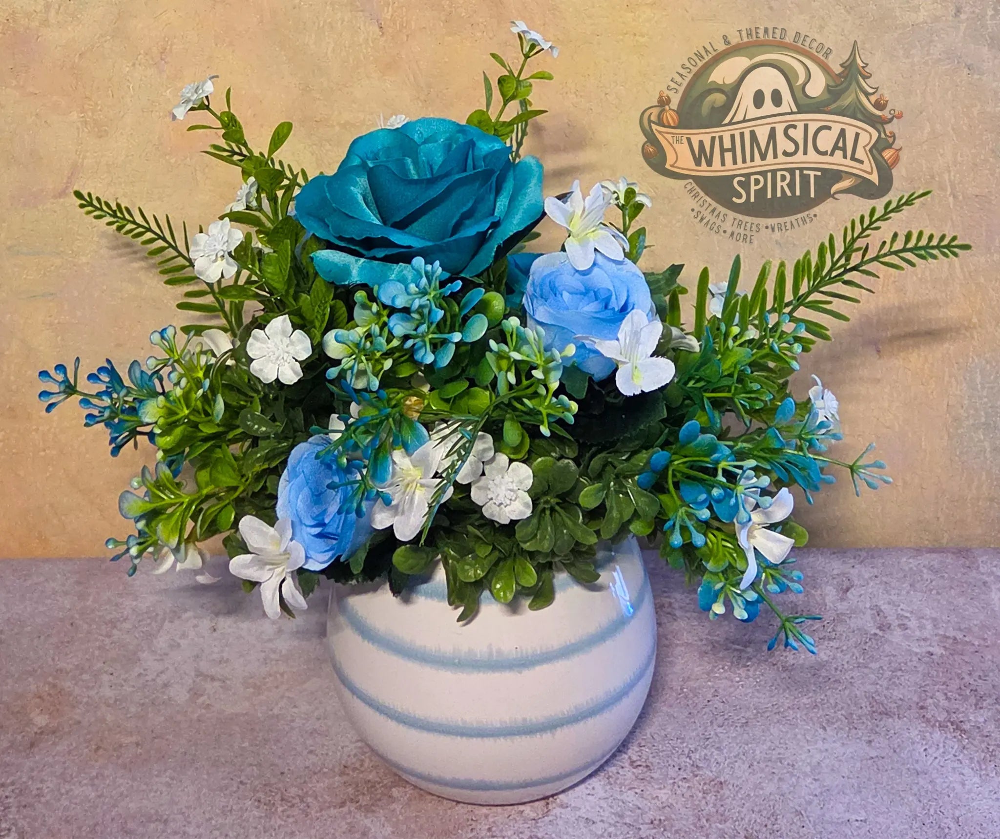 Tidepool Petals - Summer Beach Vibes Ocean Greenery Centerpiece The Whimsical Spirit