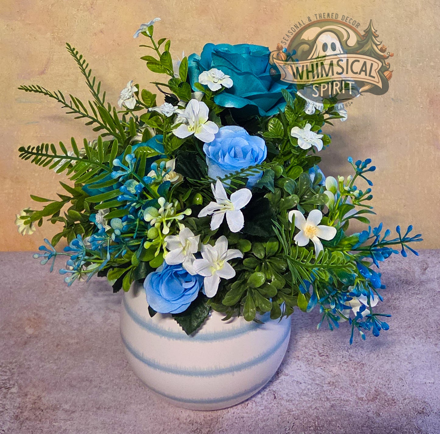 Tidepool Petals - Summer Beach Vibes Ocean Greenery Centerpiece