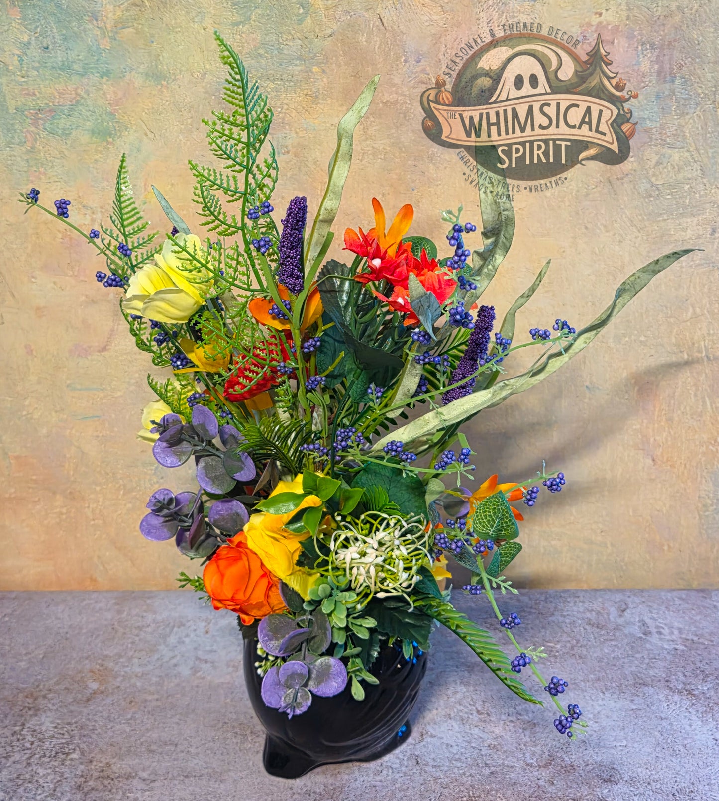Tropical Canopy Garden - Summer Tropical-Themed Toucan Floral Centerpiece