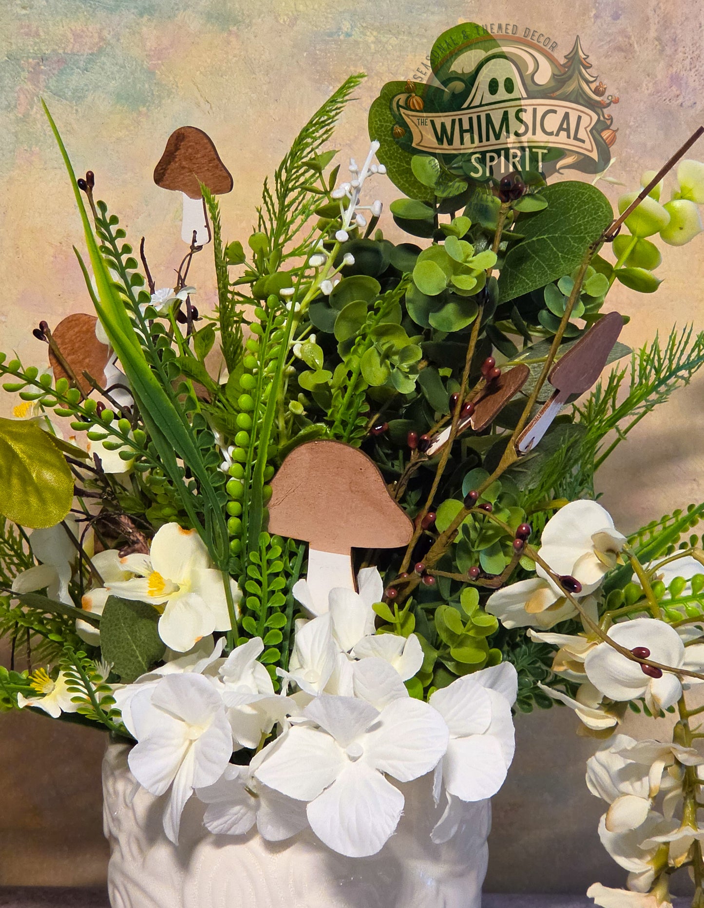 Woodland Whisper Garden - Mushroom Greenery Everyday Centerpiece