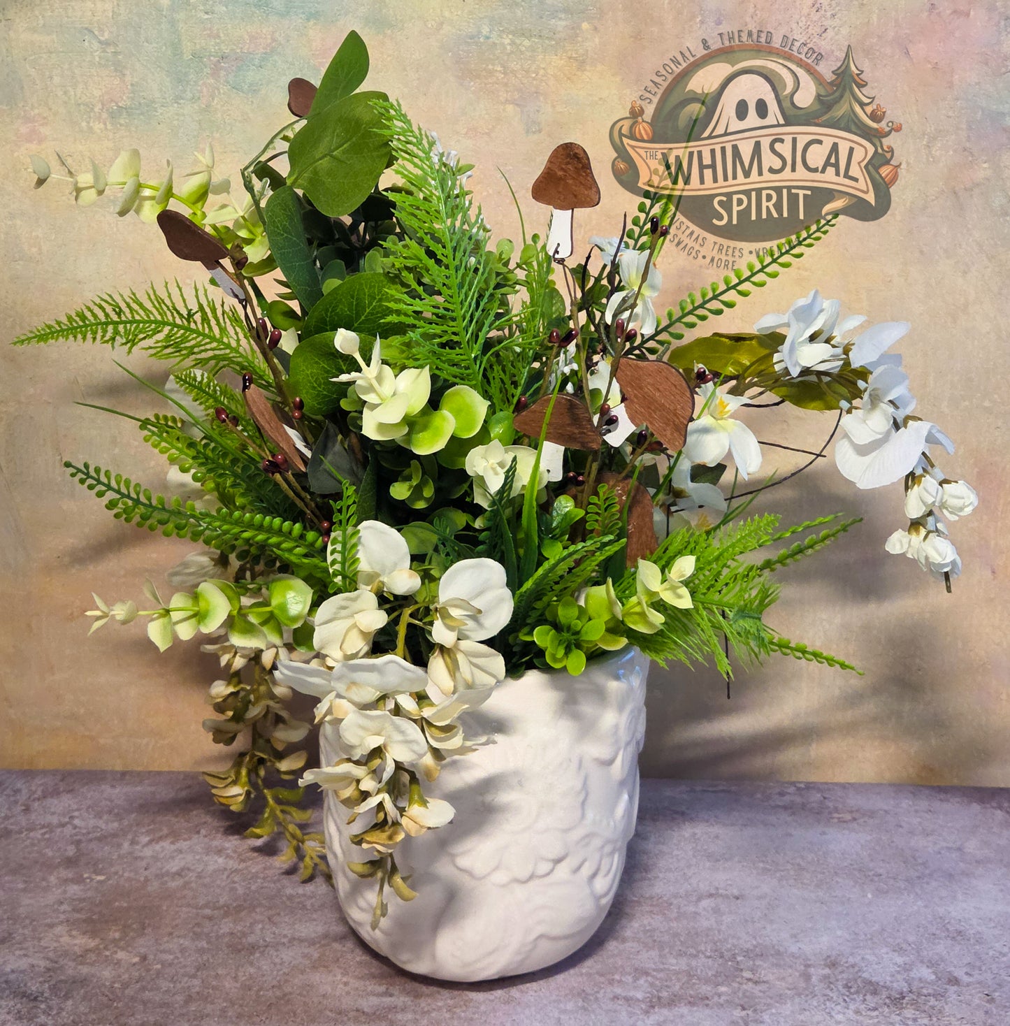 Woodland Whisper Garden - Mushroom Greenery Everyday Centerpiece