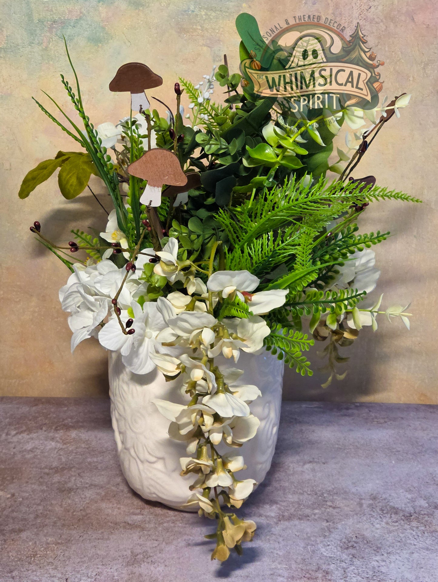 Woodland Whisper Garden - Mushroom Greenery Everyday Centerpiece