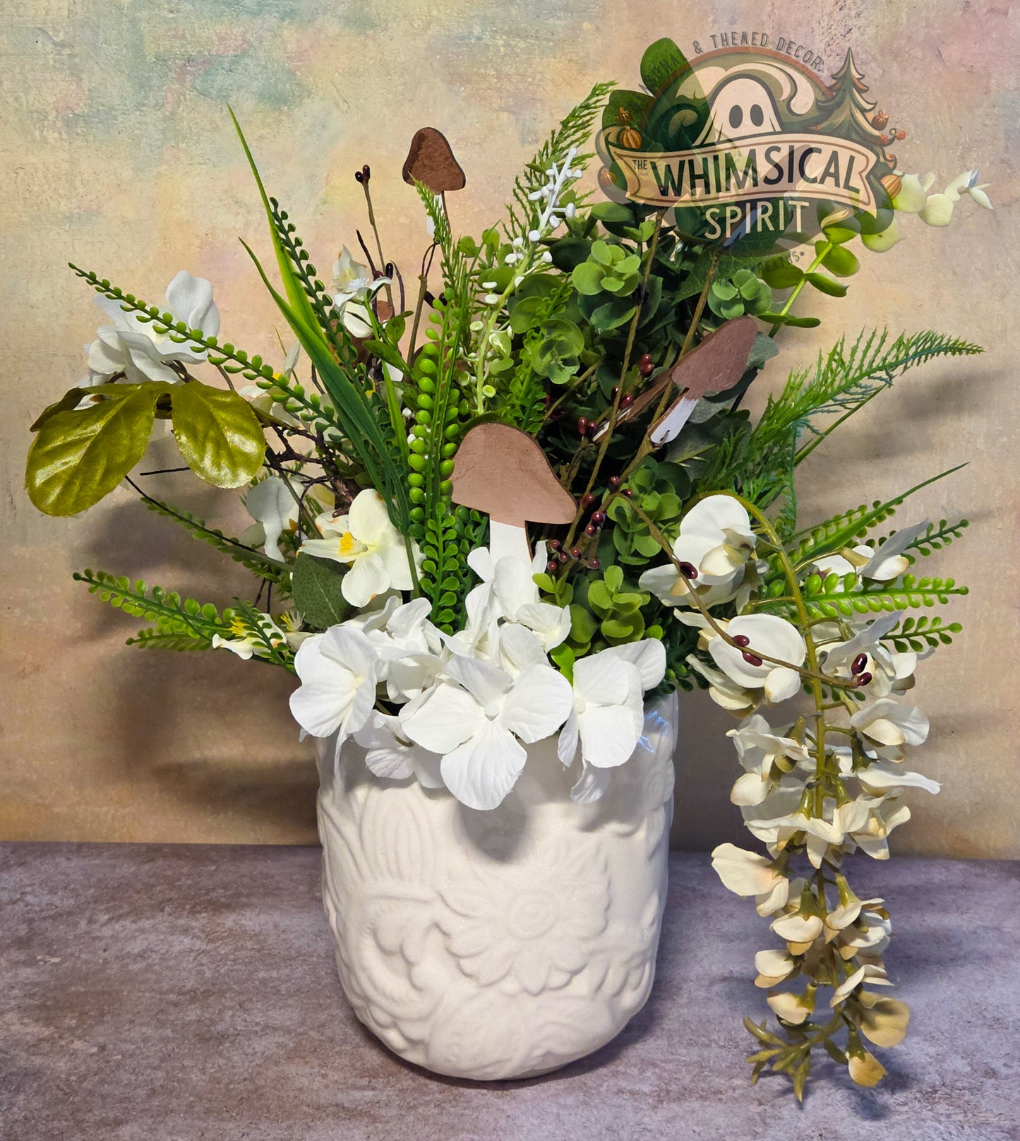 Woodland Whisper Garden - Mushroom Greenery Everyday Centerpiece