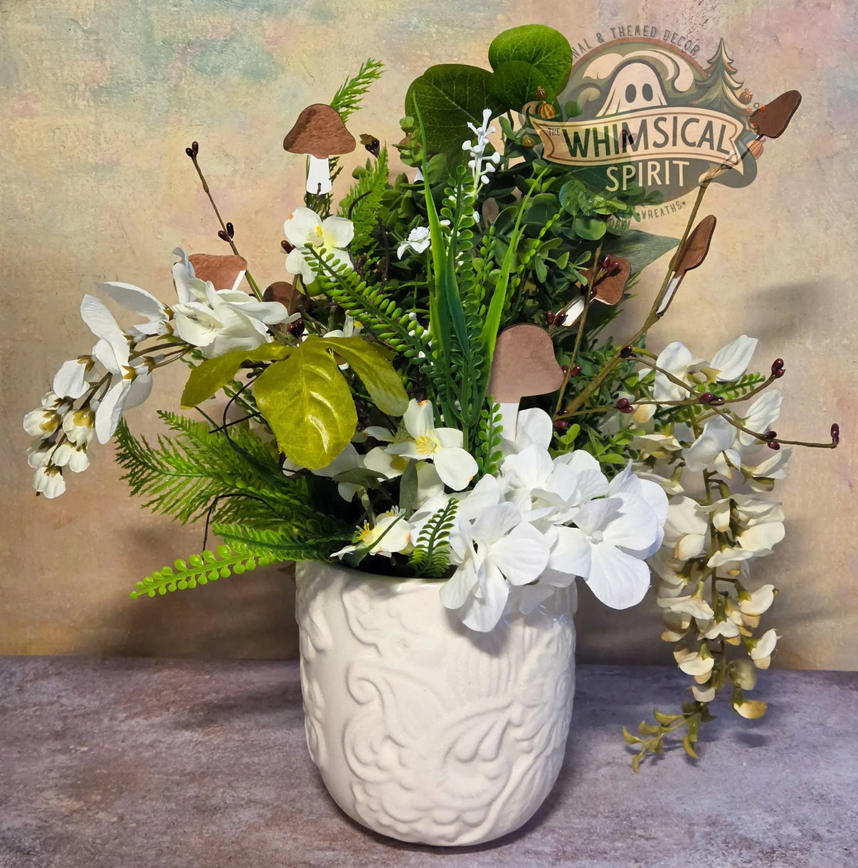 Woodland Whisper Garden - Mushroom Greenery Everyday Centerpiece The Whimsical Spirit