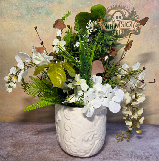 Woodland Whisper Garden - Mushroom Greenery Everyday Centerpiece