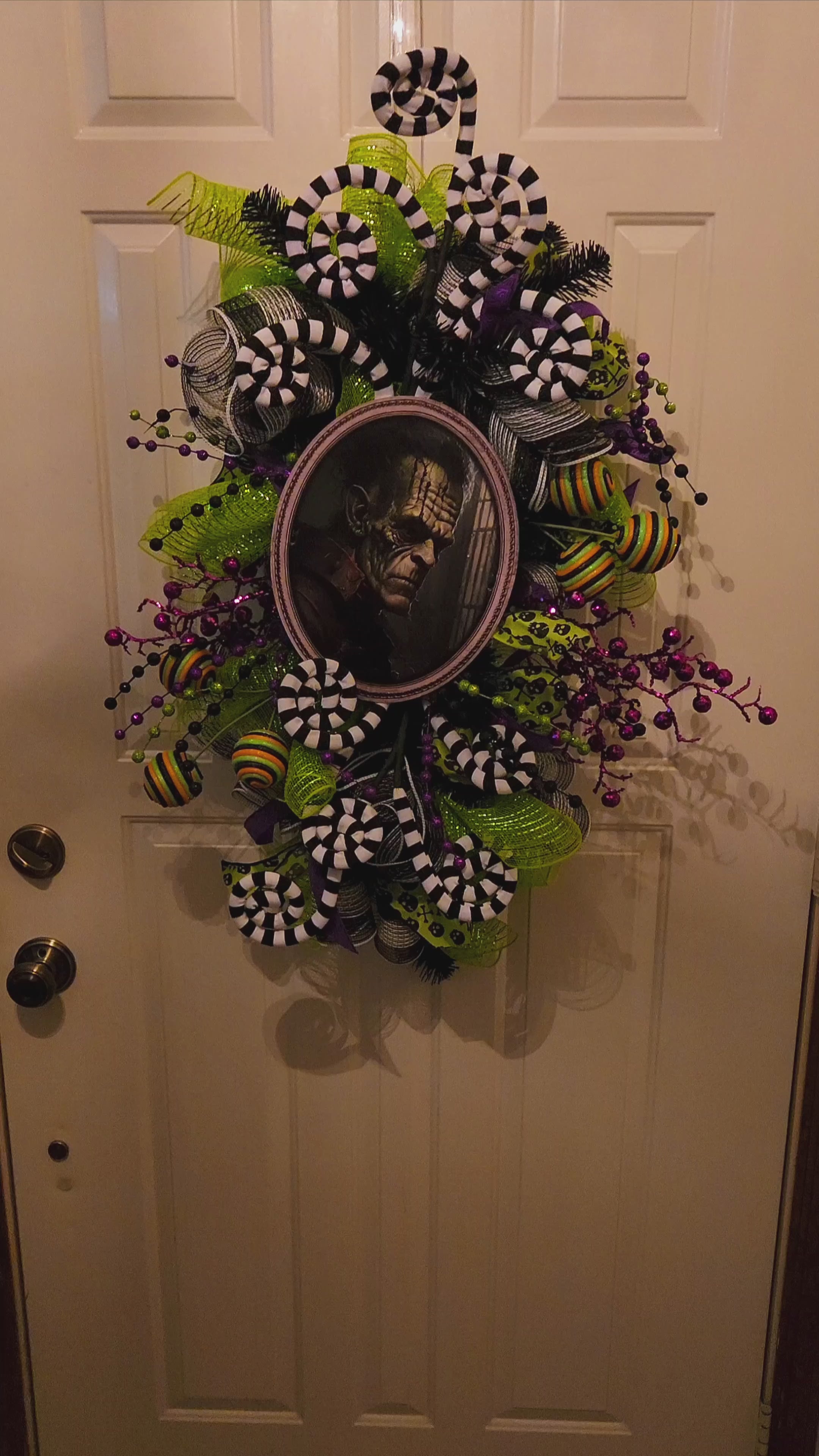 Bolt & Bewitchment - Frankenstein Gothic Halloween Evergreen Swag