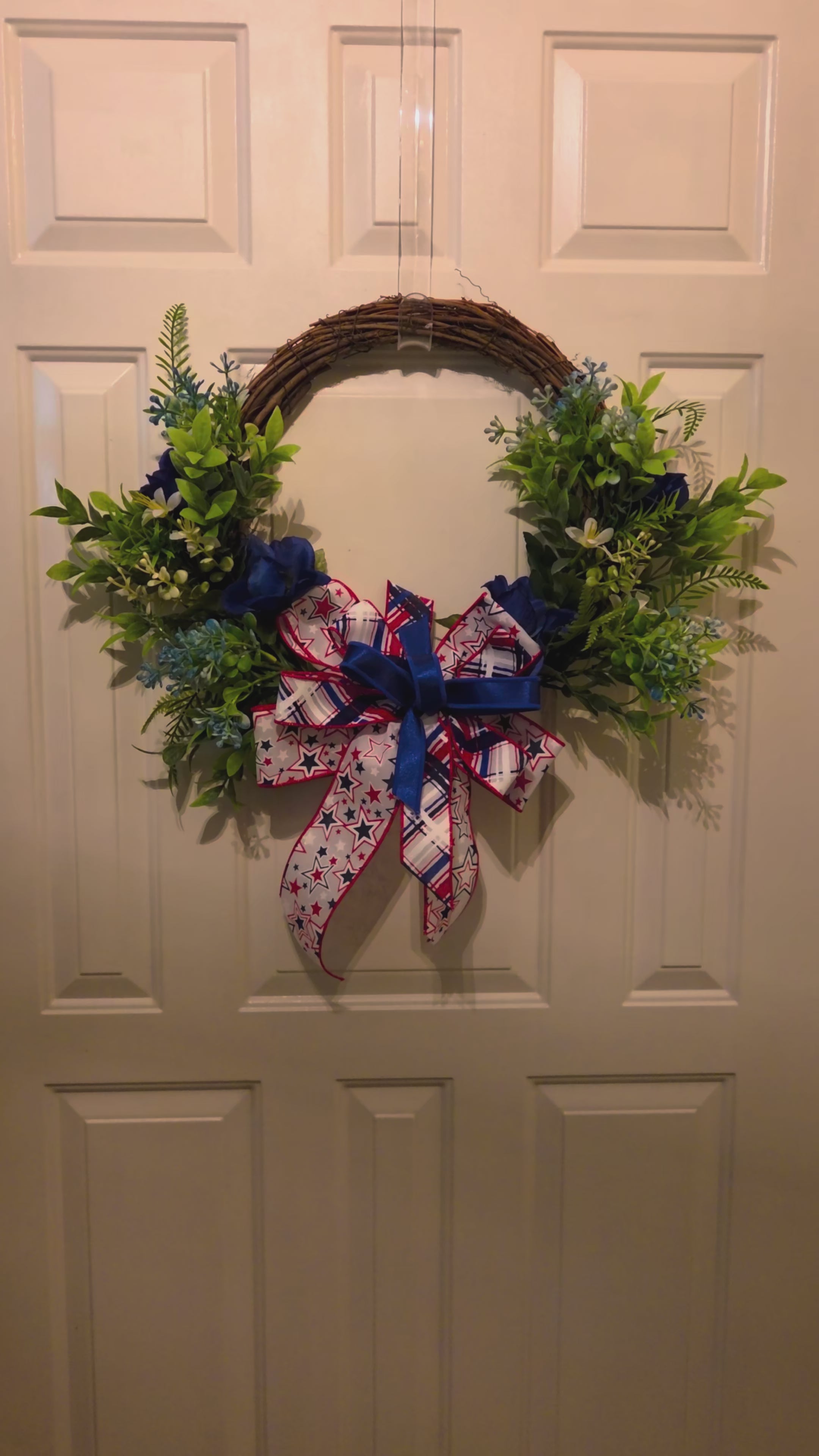 Patriot’s Meadow Entry - America 250 4th of July Patriotic Floral Wreath